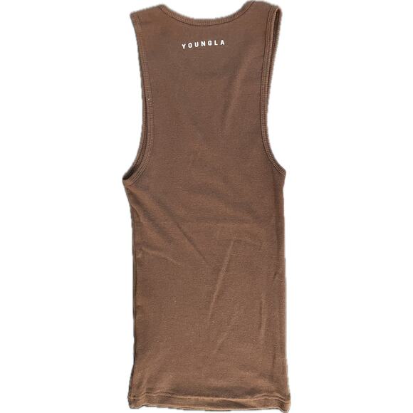 YoungLA Brown Ribbed Tank Top (Large) - Picture 2 of 4